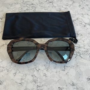 Roberto Cavalli Hexagon sunglasses. Brown/Black leopard print.  Preloved.